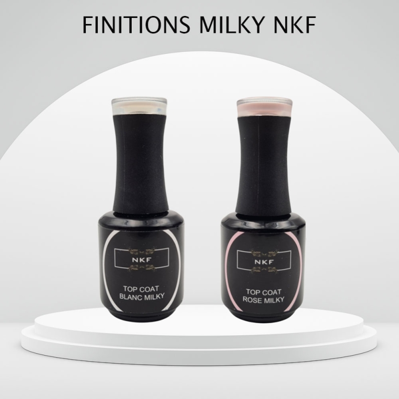 TOP COAT BLANC ET ROSE MILKY NKF