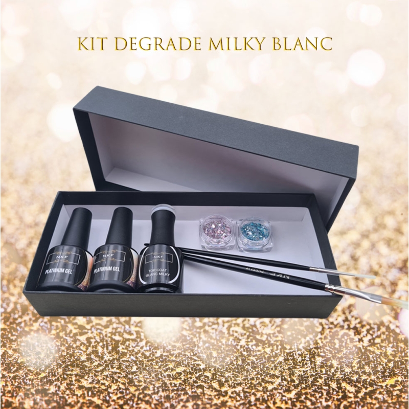 KIT ESSENTIEL NAIL ART DEGRADE MILKY NKF