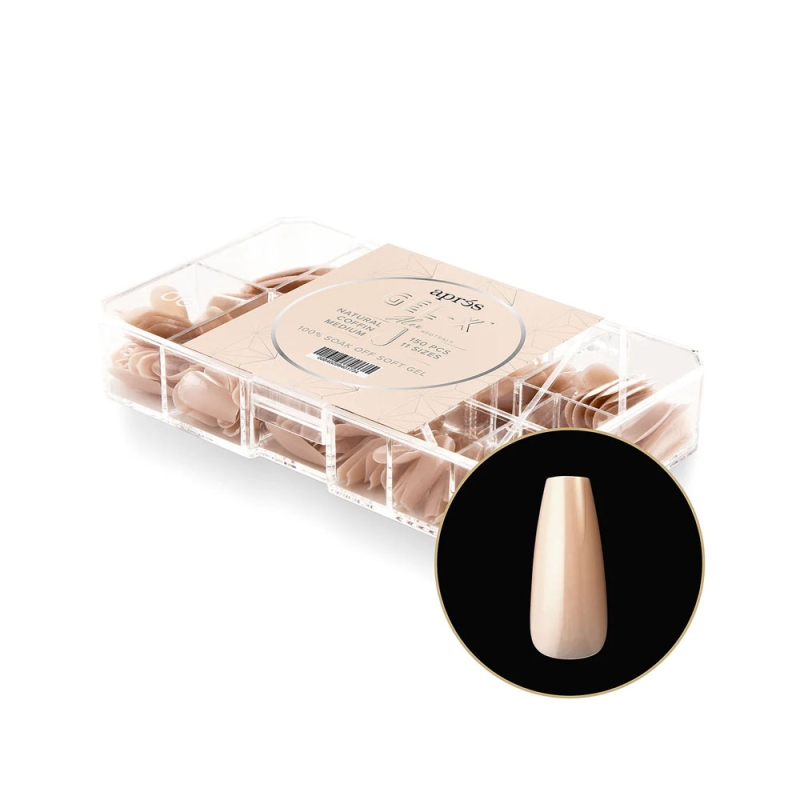 Gel-X Neutrals Alex Natural Coffin Medium Box of Tips 150pcs