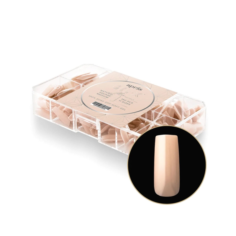 Gel-X Neutrals Lila Natural Square Medium Box of Tips 150pcs