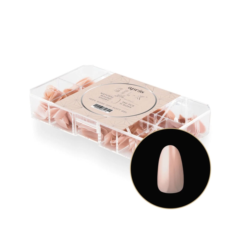 Gel-X Neutrals Lila Natural Round Short Box of Tips 150pcs