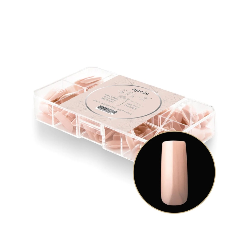 Gel-X Neutrals Maisie Natural Square Medium Box of Tips 150pcs