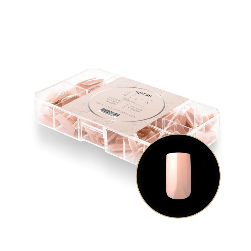 Gel-X Neutrals Maisie Natural Square Short Box of Tips 150pcs