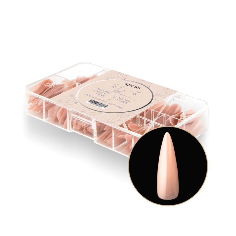 Gel-X Neutrals Lila Natural Stiletto Long Box of Tips 150pcs
