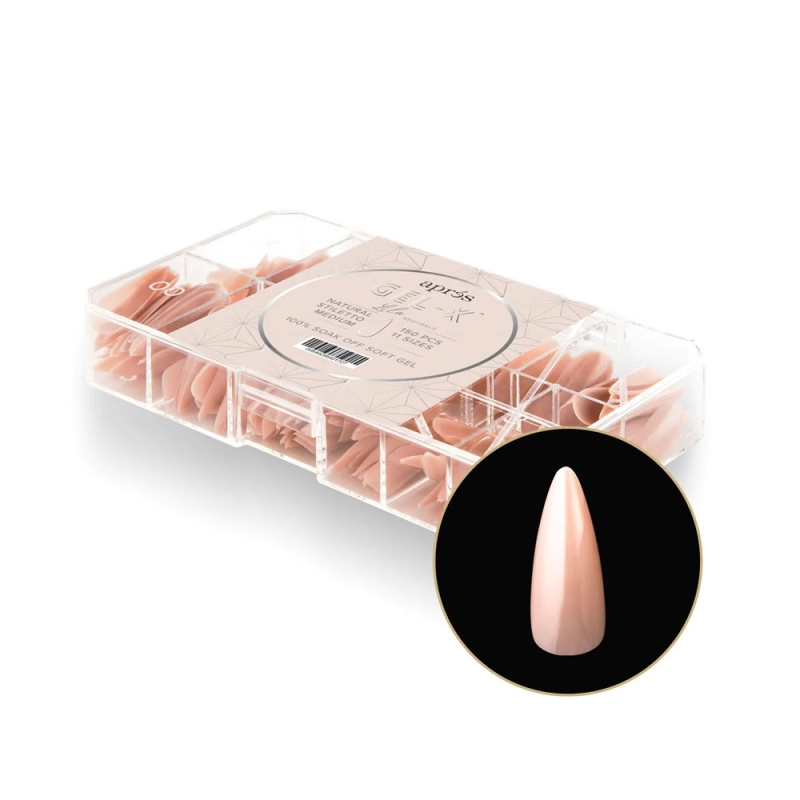 Gel-X Neutrals Lila Natural Stiletto medium Box of Tips 150pcs