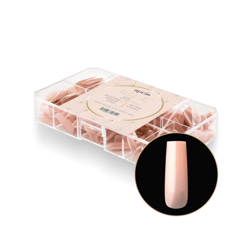 Gel-X Neutrals Lila Sculpted Square Long Box of Tips 150pcs