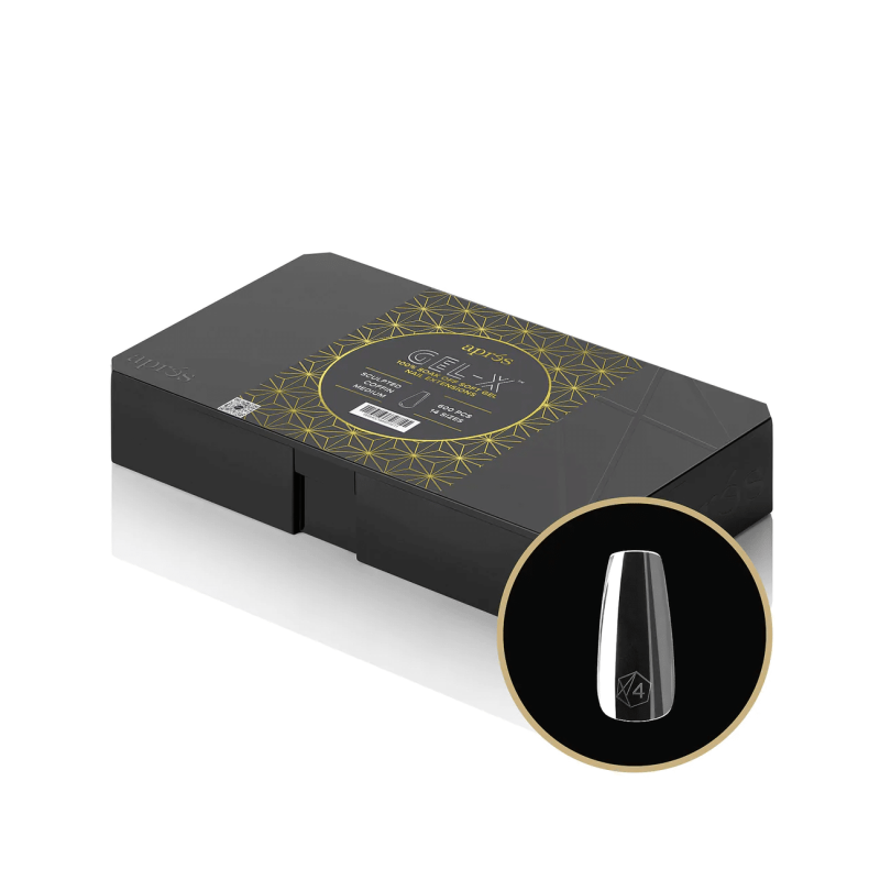 CAPSULES GEL-X SCULPTED COFFIN MEDIUM/COFFIN MEDIUM 2.0 TIPS 14 TAILLES