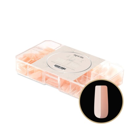 NEUTRALS GEL-X® CHLOE NATURAL SQUARE/CARRE MEDIUM BOX OF TIPS 150PCS - 11 SIZES