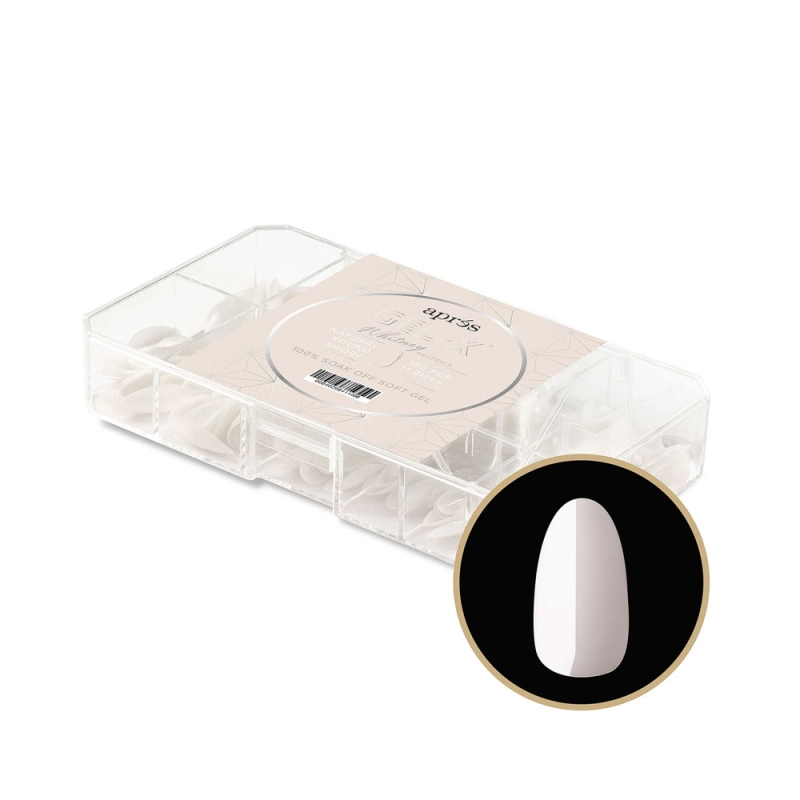 NEUTRALS GEL-X®  WHITNEY NATUREL ROUND SHORT BOX OF TIPS 150PCS - 11 SIZES