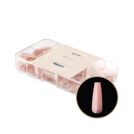 NEUTRALS GEL-X® MARGOT SCULPTED COFFIN LONG BOX OF TIPS 150PCS - 11 SIZES