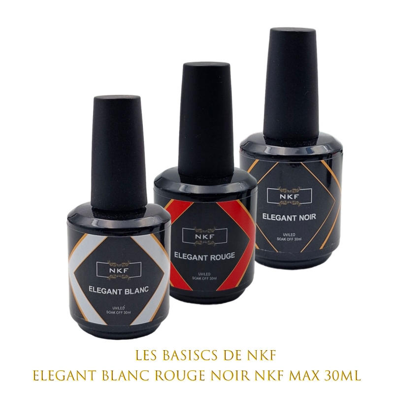 LES BASICS DE NKF ELEGANT BLANC ROUGE NOIR 30ml