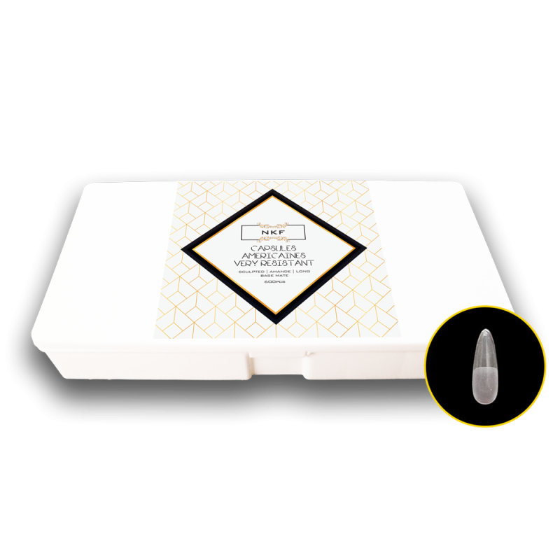 CAPSULES AMERICAINES NKF VERY RESISTENT SCULPTED AMANDE LONG BASE MATE